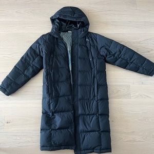 Puma black long padded coat